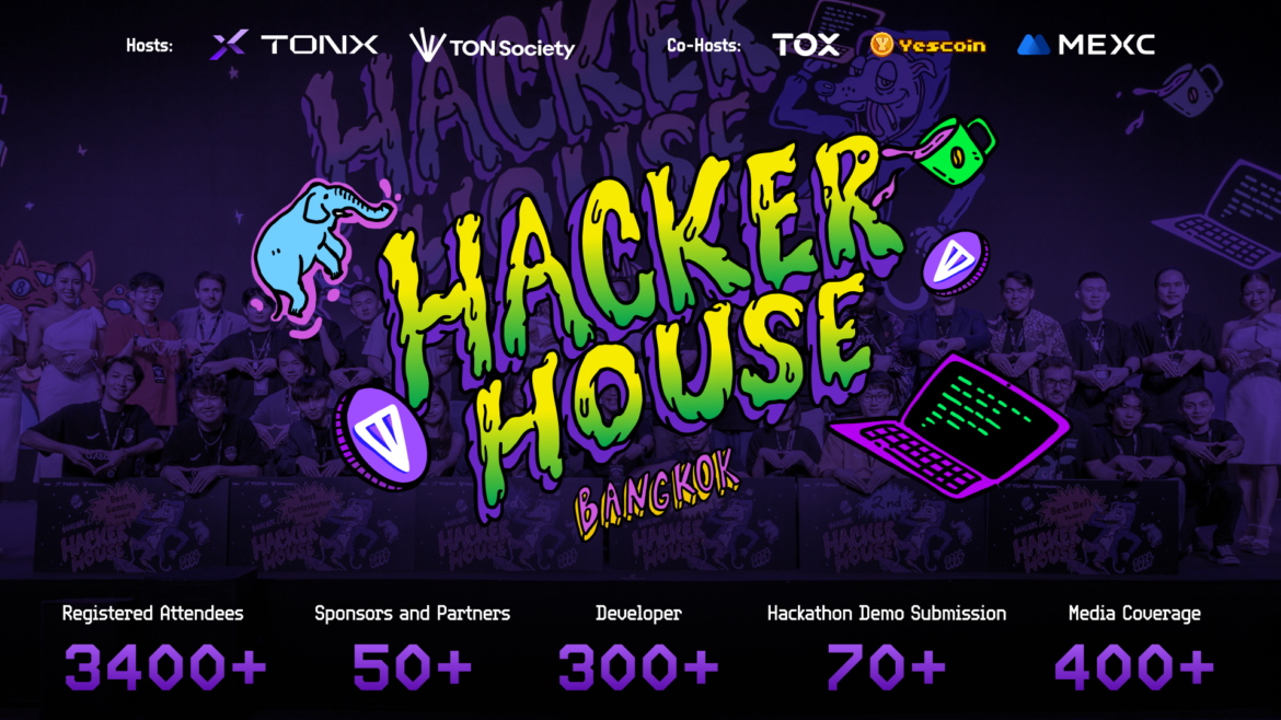 TON Hacker House Bangkok Draws 300+ Global Developers and 70+ Demo Submissions, Highlight the TON Ecosystem at Devcon Thailand, Powered by TONX