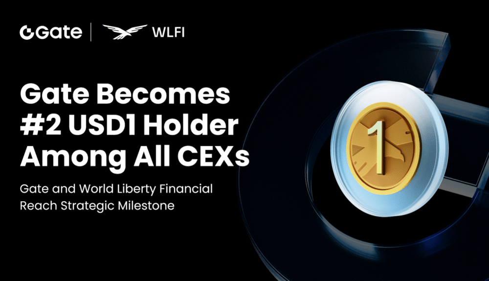 Gate and World Liberty Financial Reach Strategic Milestone: Gate Becomes Second-Largest Holder of USD1 Among Centralized Exchanges